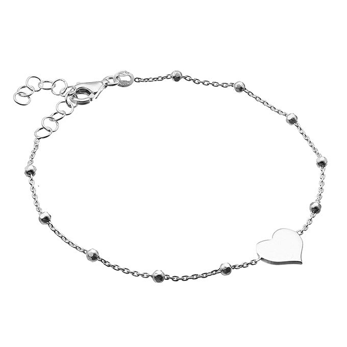 Dagg Herz Armband, Silber