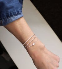 Box Chain Bracelet, silver