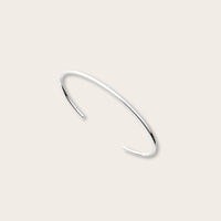 Plain Round Cuff Thin, Armband silber