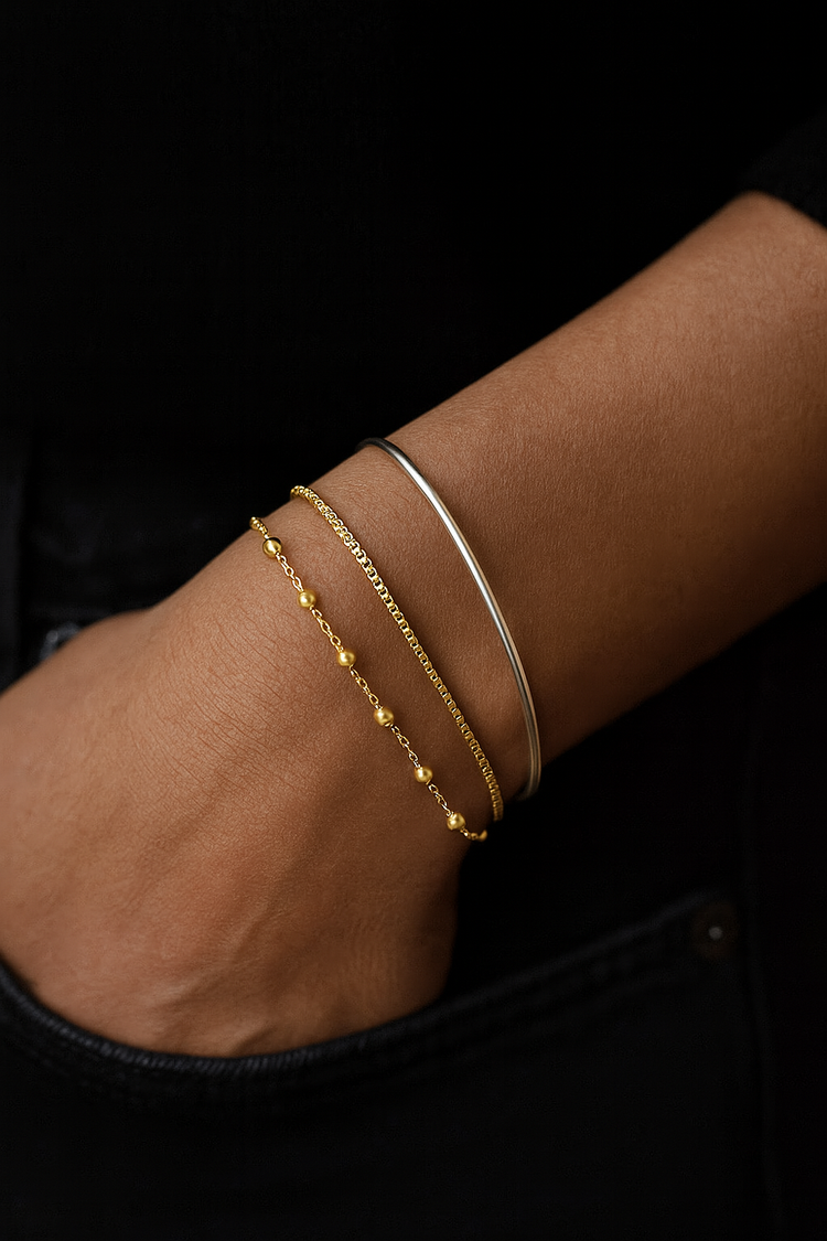 Dagg kedja armband, guldpläterat