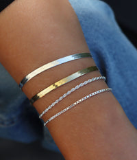 Panzerkettenarmband, silber