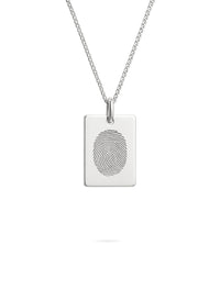 Berlock i 925 silver med eget graverat fingeravtryck.
