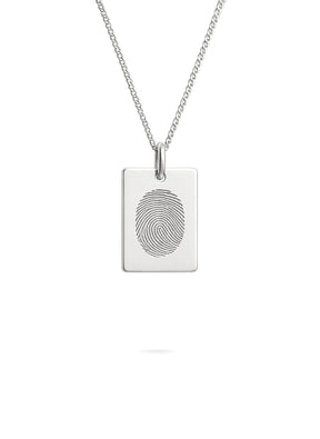 Berlock i 925 silver med eget graverat fingeravtryck.