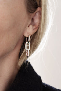 Chunky Anchor Chain Hoop örhängen | 925 silver