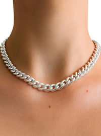 Chunky Curb Chain Halsband | 925 silver