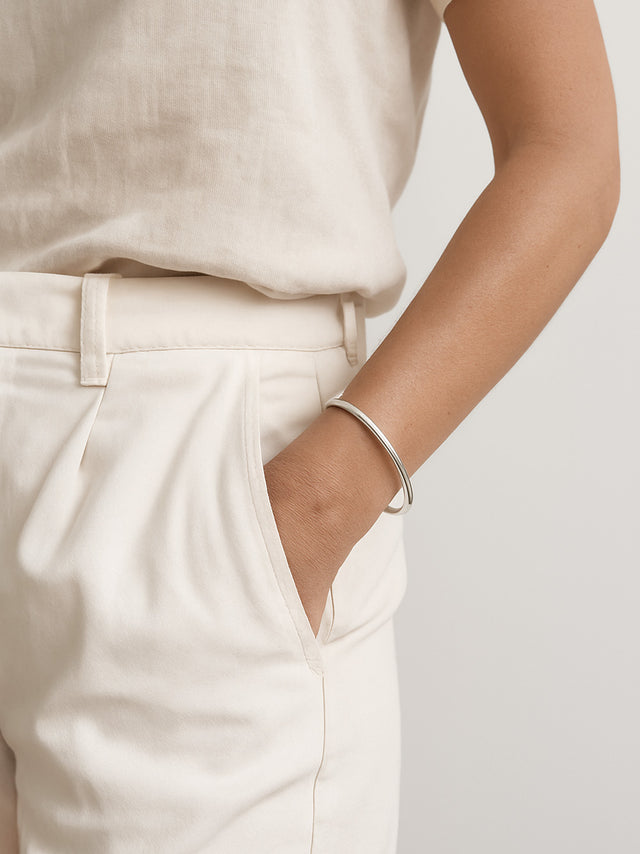 Plain Round Cuff Bracelet Women, Engraving optional