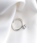 Silverring med 0,5 ct diamant. 