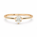 Ring i 18k. guld med oval diamant