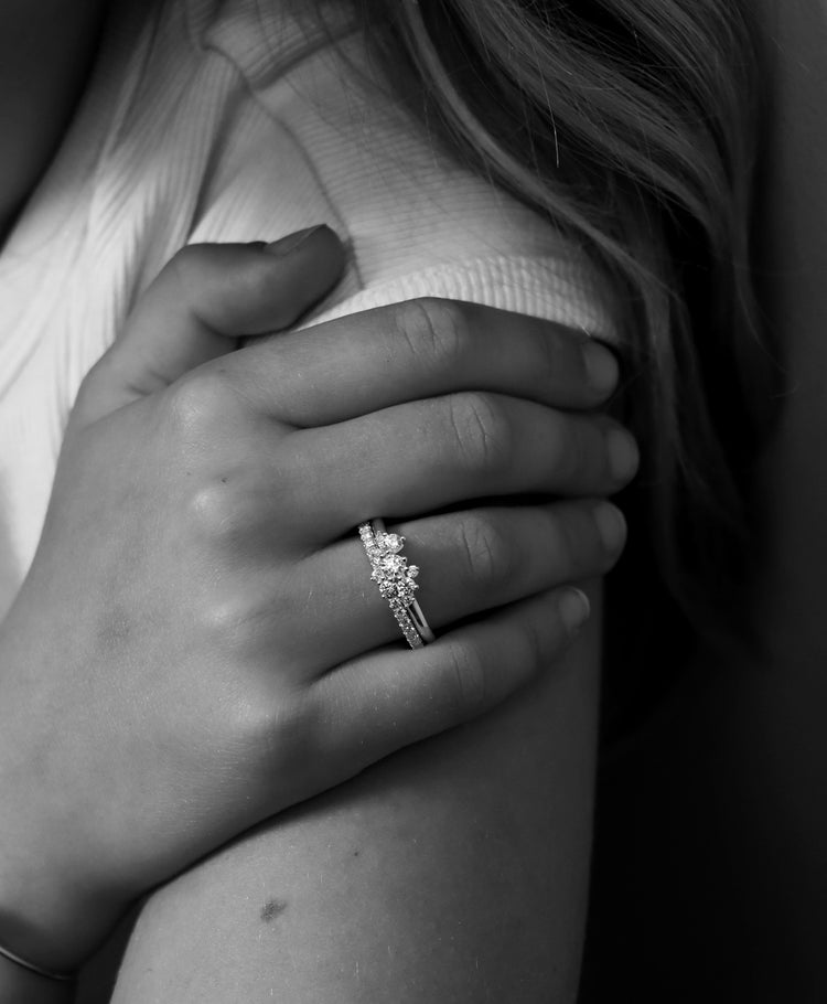 Celine Diamantring 0,36 ct,  Vigselring / Förlovningsring | 18k. vitguld