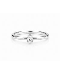 June Solitärring 0,25 ct ovaler Diamant | Trau- / Verlobungsring