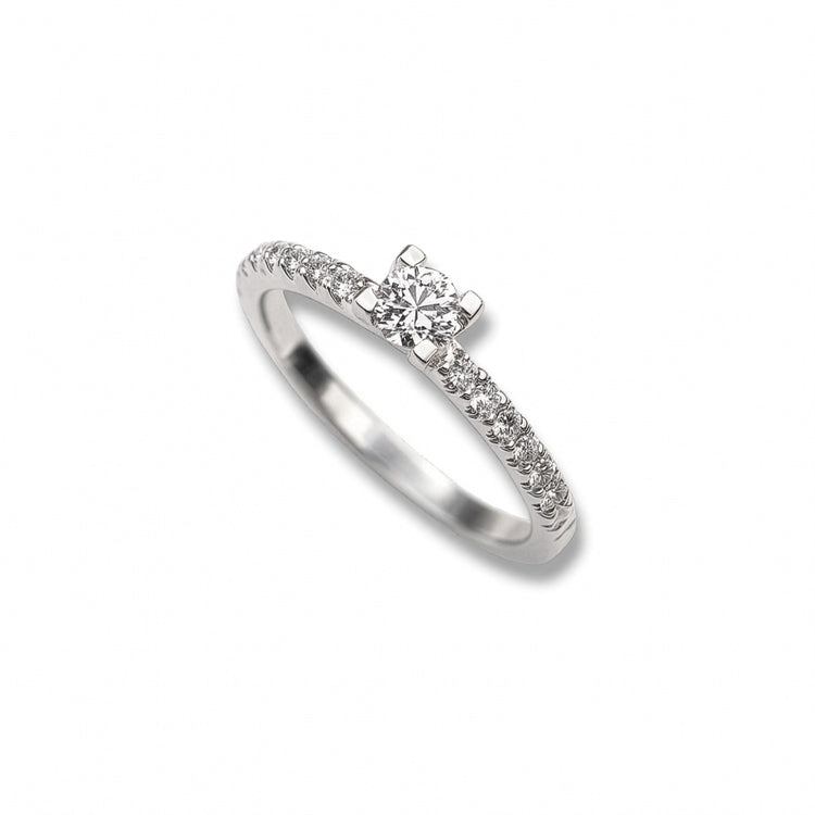 Monet Verlobungs- oder Ehering, Seitensteinring 0,53 ct Diamanten