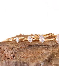 June Oval diamant 18K. guld | Vigsel / Förlovningsring