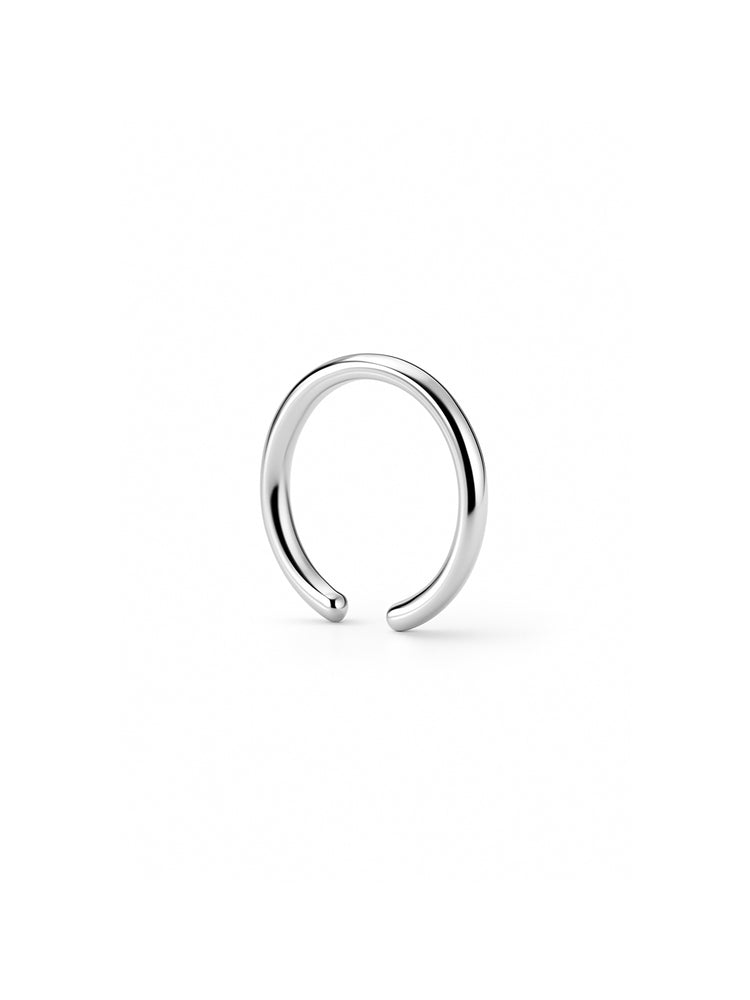 Schlichter dünner Ohrring, silber
