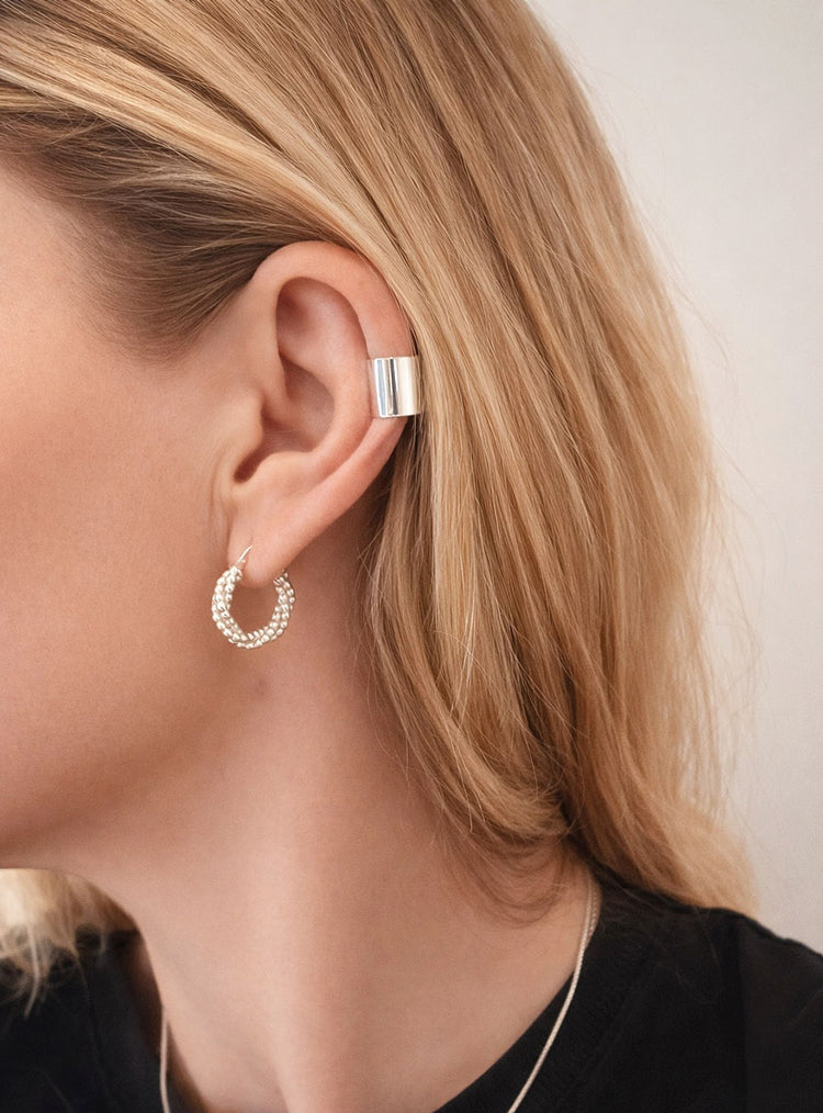 Plain Wide ear cuff | 925 silver