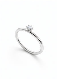 Julie Wedding / Engagement Ring, Solitaire Ring 0.10 ct Diamond