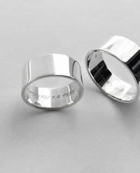 Mila Man Schlichter Silberring Herren, 10 mm / Kampagne