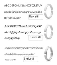 Mila Combo Thin Silver Ring, Engraving optional