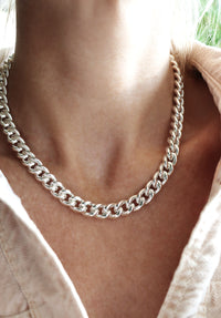 Chunky Curb Chain Halsband | 925 silver