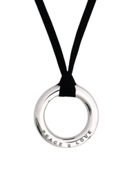 Your Word Necklace, Engraved text of your choice, Leather strap