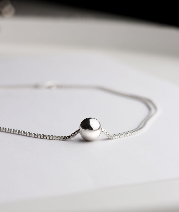 Box Chain Choker Halsband, silver - Mila Silver