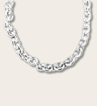 Mega Chunky Chain Halsband kedja, silver 14 mm