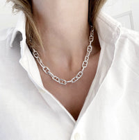 Anchor Chunky Chain Halskette, Silber