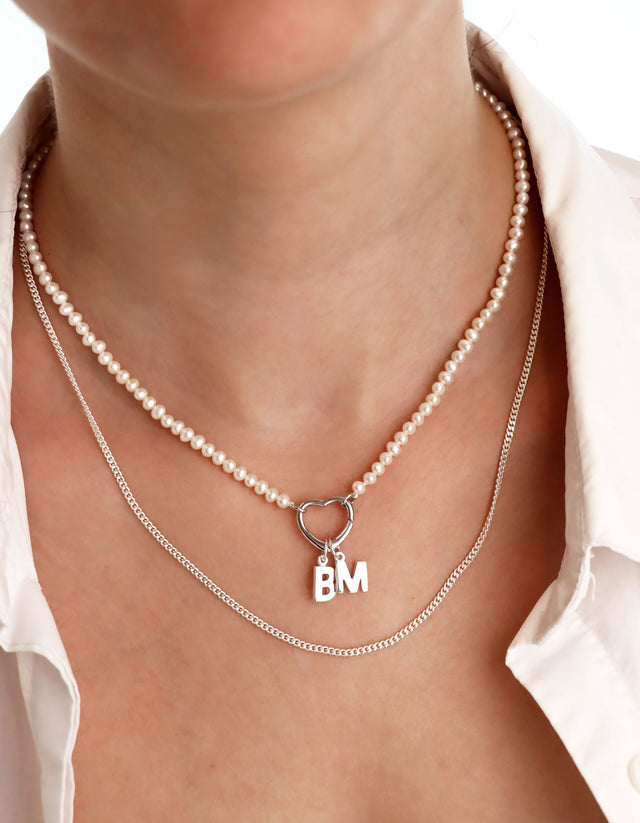 Heart & Pearl Choker Necklace