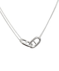 Silverhalsband med länkar i kedja