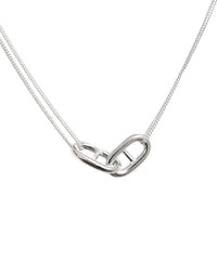 Silverhalsband med länkar i kedja