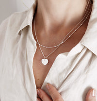 Plain Heart silverhalsband