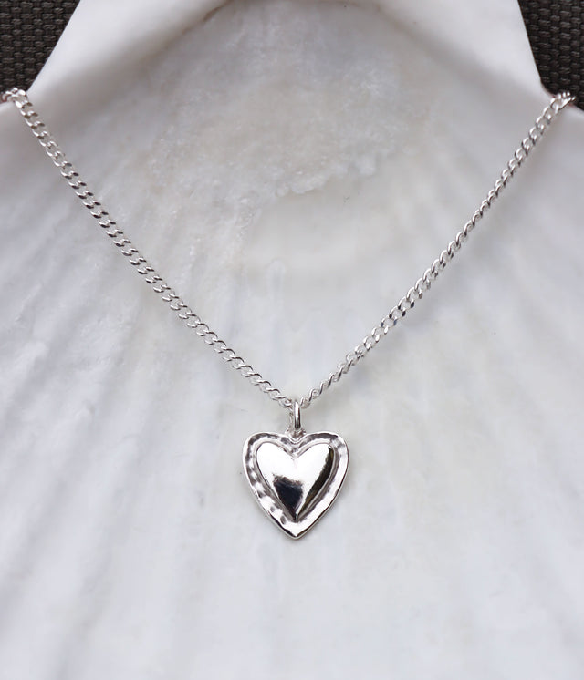 Framed Heart silverhalsband