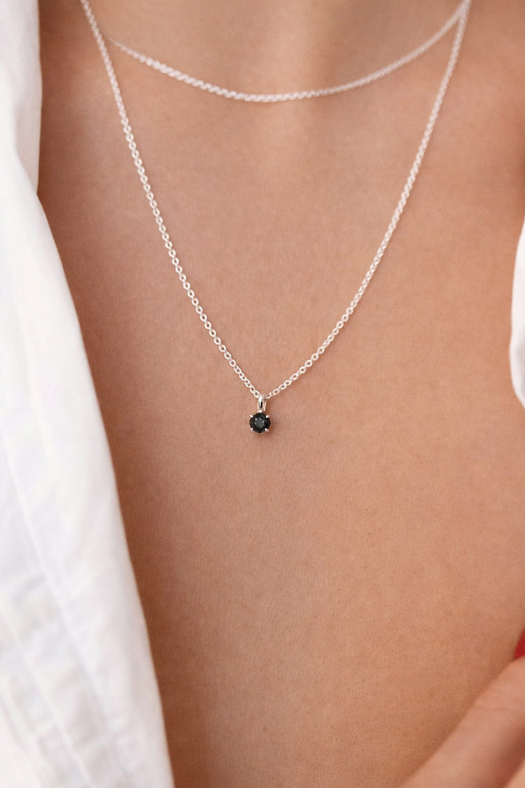 Julie Black Diamond necklace 0.10 ct