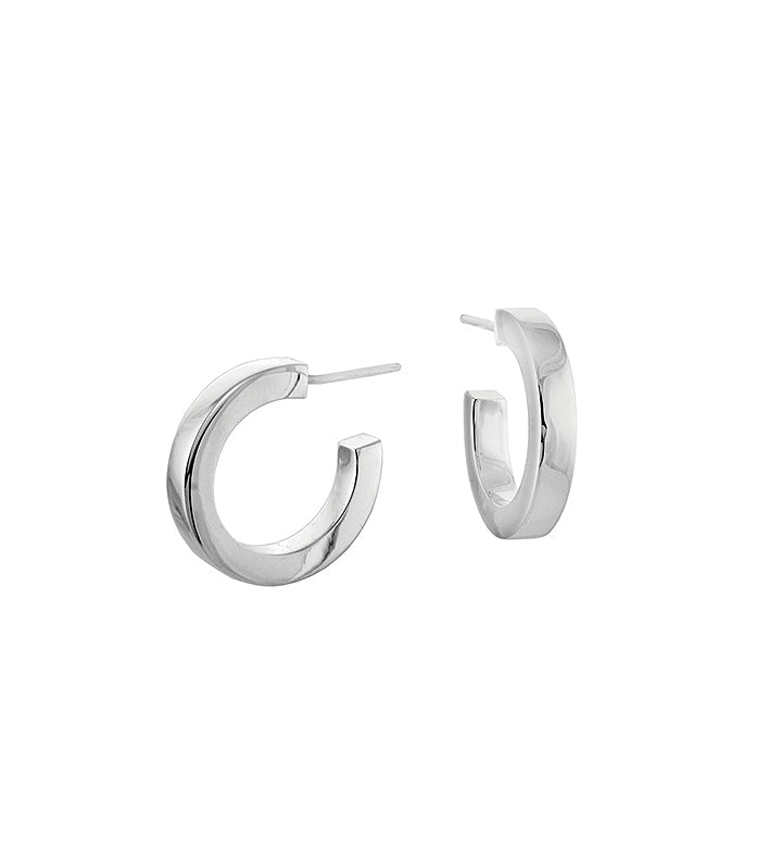 Plain Hoops Silber, gerades Profil