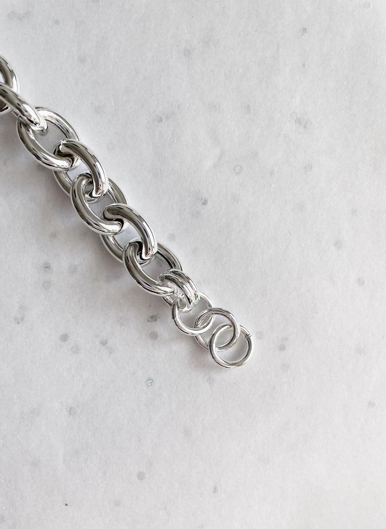 Chunky Chain ​​Bracelet, silver 12 mm