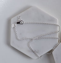 Perlenkette Silber 3 mm, 60 cm