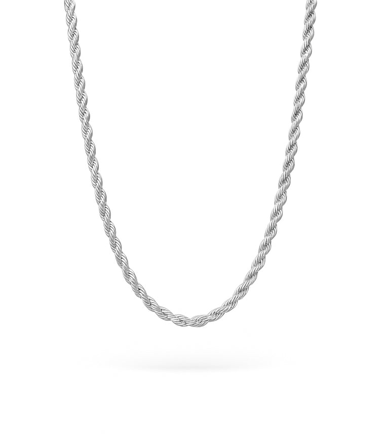 Rope kedja / Cordell kedja i silver. 