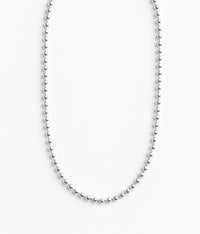 Beaded Chain Necklace silver, 3 mm / 45-47 cm
