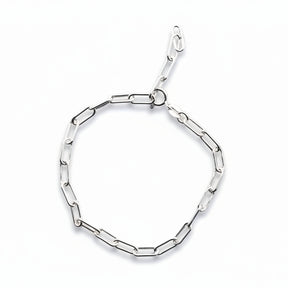 silverarmband med kedja / paperclip kedja 4 mm bred i äkta silver - 925 silver