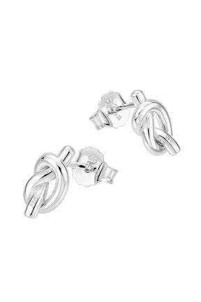 Silverörhängen med små knutar i 925 silver.