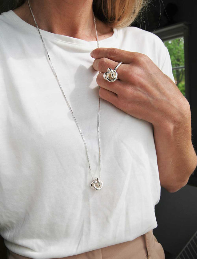 3 in One Fat Knot Halskette | 925 Silber