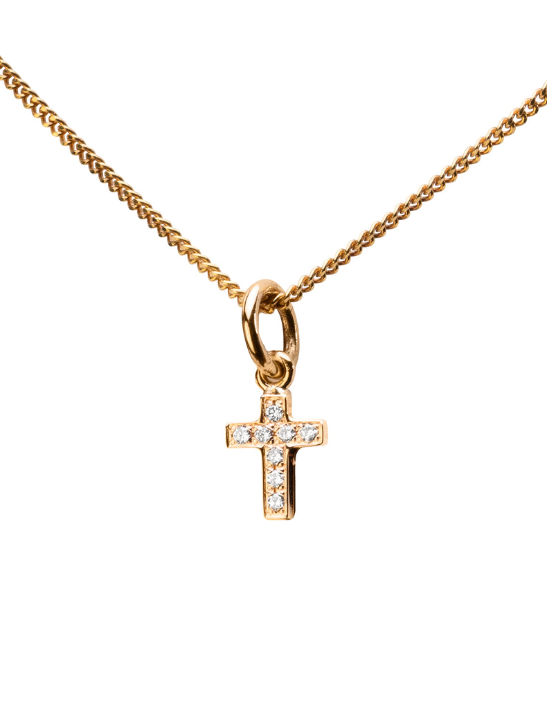 Charm-Diamantkreuz, 18 Karat. Gold