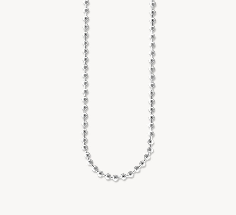 Perlenkette Silber 3 mm, 60 cm