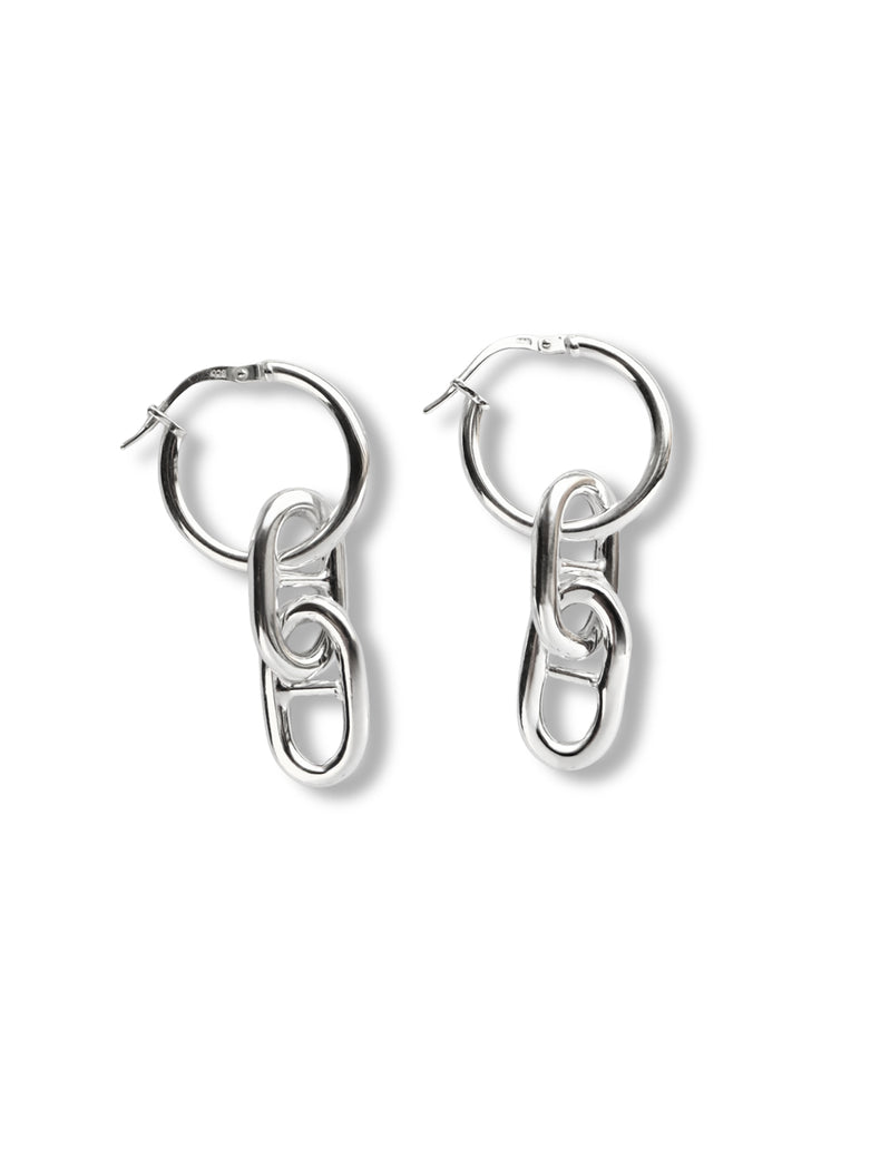 Chunky Anchor Chain Hoop örhängen | 925 silver