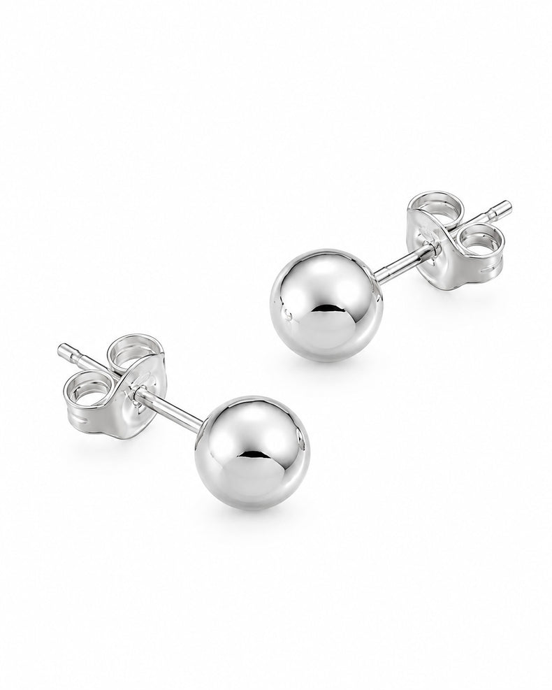 Happy Bead Örhängen 6 mm | Örhängen med silverkulor | 925 silver
