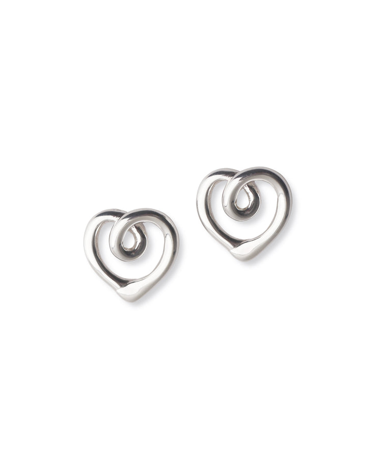 Soul Heart Silver Earrings