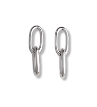 Chunky Paperclip Links, earrings silver