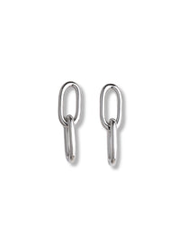 Chunky Paperclip Links, earrings silver