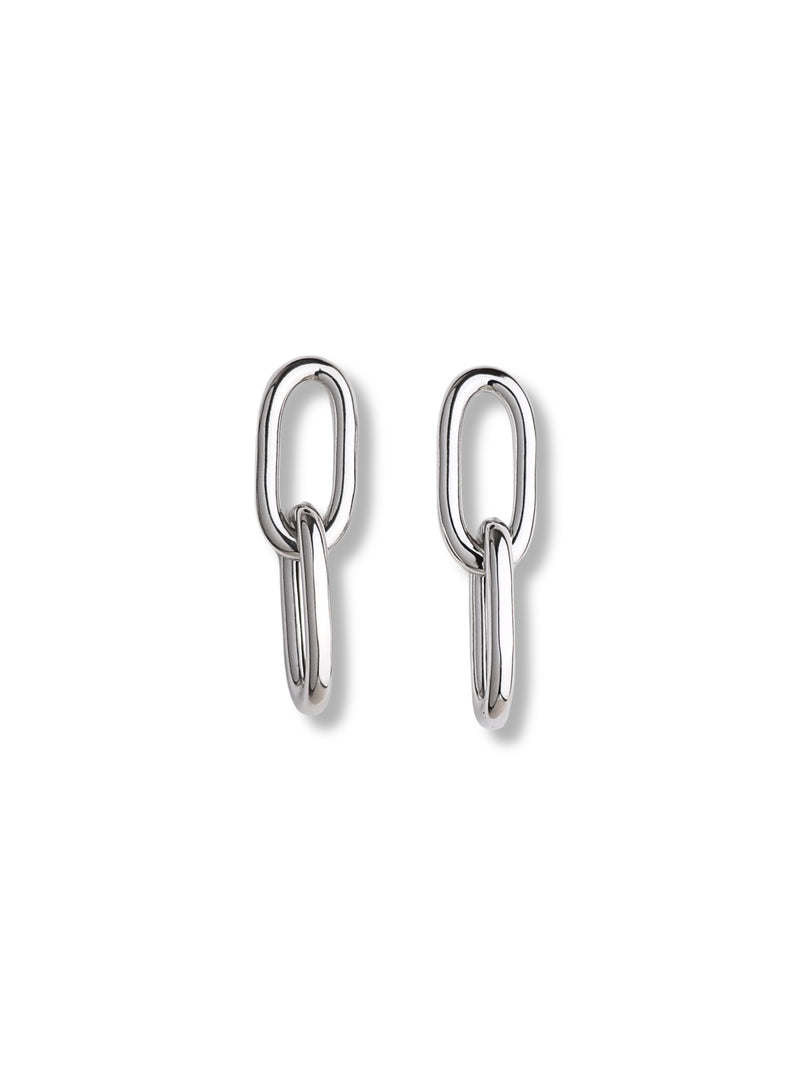 Chunky Paperclip Links, earrings silver