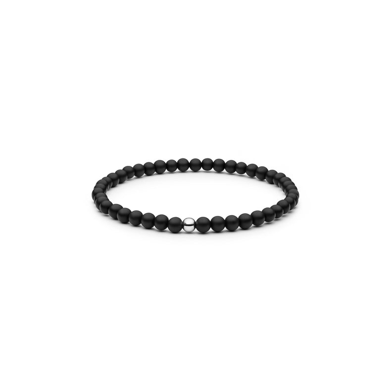 Mila Man Perlenarmband, Schwarzer Onyx