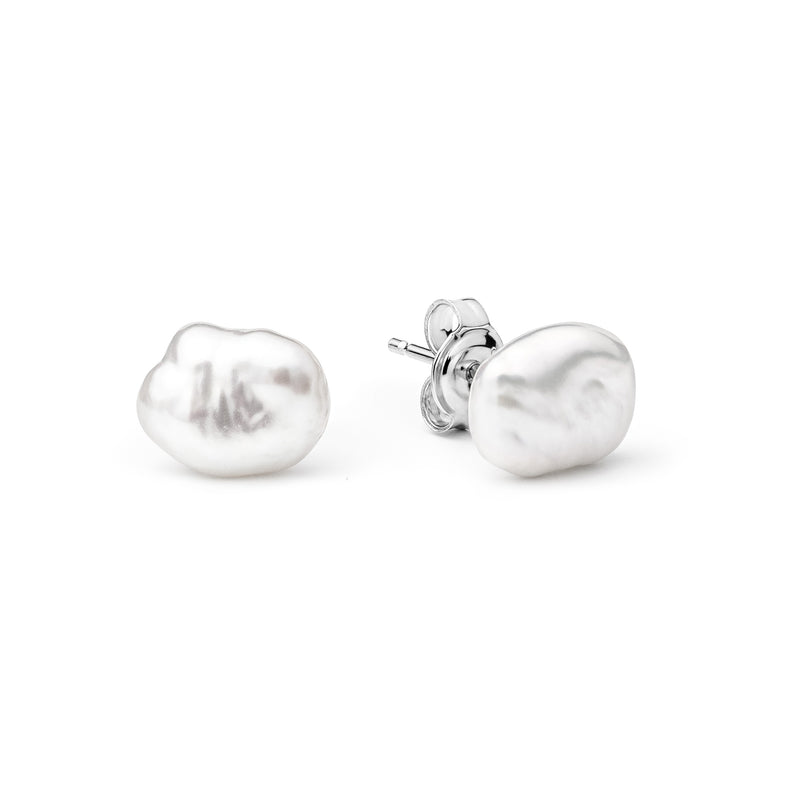 Pearl earrings, Keshi pearls